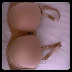 Torrid Microfiber & Lace Strapless Push Up Bra
